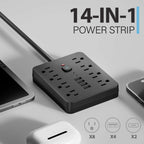 Surge Protector Power Strip 8 Outlets & 4 USB Ports
