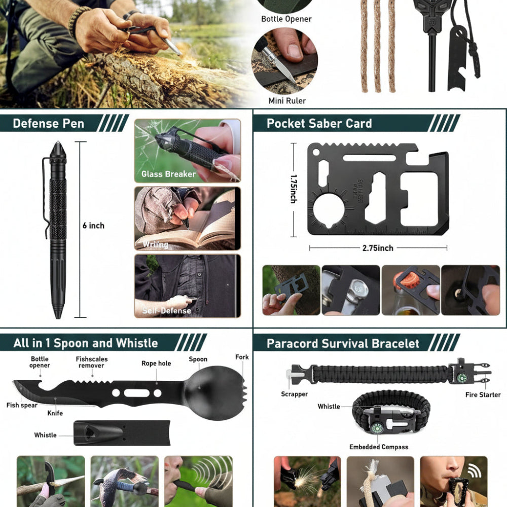 Survival Kit 262-Piece First Aid & Tools