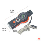 Survival Multi-Tool 7-In-1 Whistle Compass LED