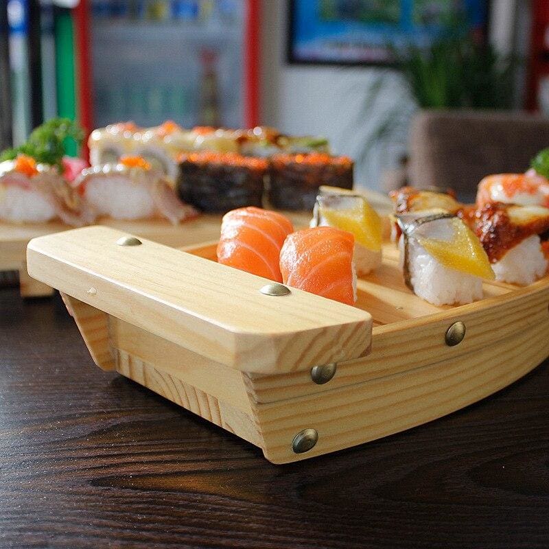 Sushi Boat Traditional Japanese Eco-Friendly Timber