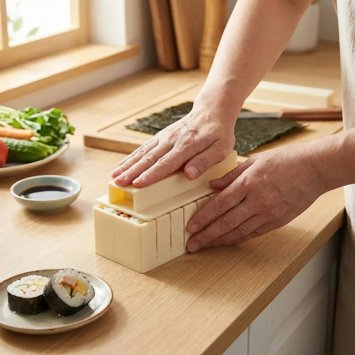 Sushi Mold Set Rectangular Pre-Marked Guides & Dishwasher Safe