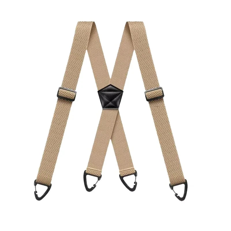 Suspenders 4 Clips Adjustable X-Back Elastic Polyester