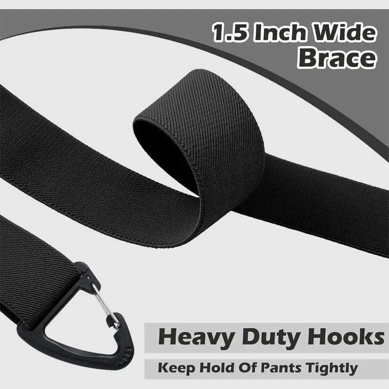 Suspenders 4 Clips Adjustable X-Back Elastic Polyester