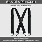 Suspenders 4 Clips Adjustable X-Back Elastic Polyester