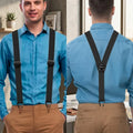 Suspenders Wide 1.5 Inch Adjustable Metal Hook Clips
