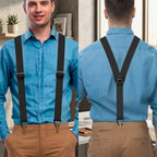 Suspenders Wide 1.5 Inch Adjustable Metal Hook Clips