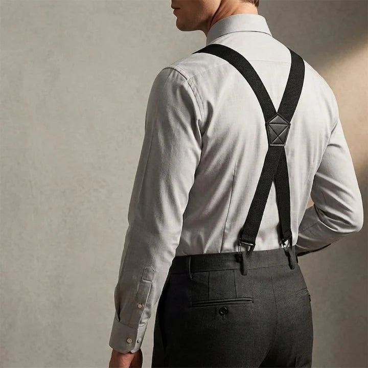 Suspenders Wide 1.5 Inch Adjustable Metal Hook Clips
