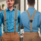 Suspenders Wide 1.5 Inch Adjustable Metal Hook Clips
