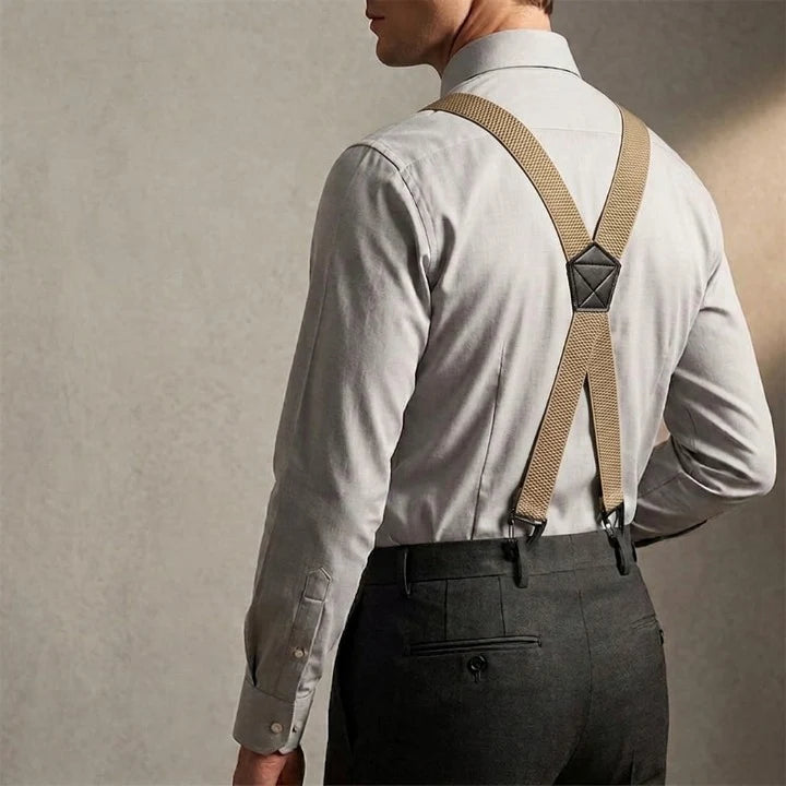 Suspenders Wide 1.5 Inch Adjustable Metal Hook Clips