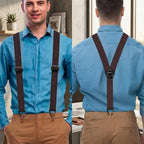 Suspenders Wide 1.5 Inch Adjustable Metal Hook Clips