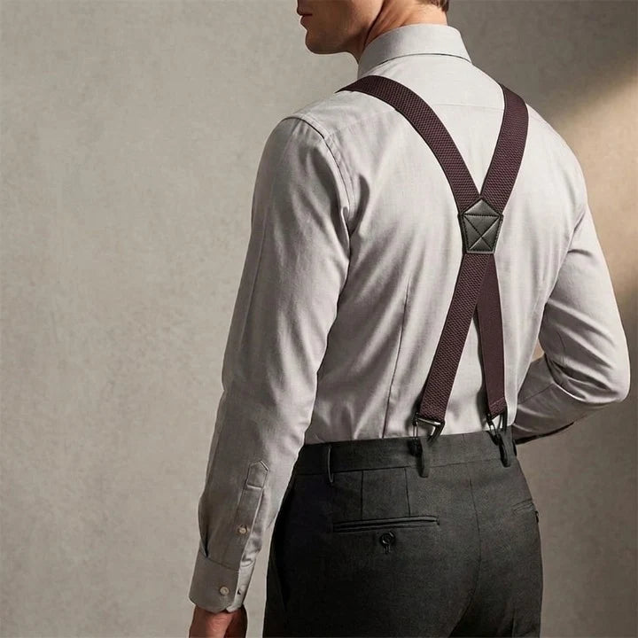 Suspenders Wide 1.5 Inch Adjustable Metal Hook Clips