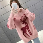 Sweater Christmas Pattern Loose Fit & Soft Knit