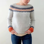 Sweater Fair Isle Knit Crew Neck & Relaxed Fit