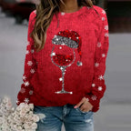 Sweater Festive Knit Crew Neck Relaxed Fit
