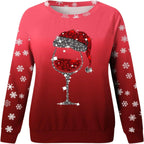 Sweater Festive Knit Crew Neck Relaxed Fit