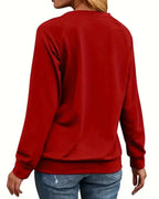 Sweater Festive Reindeer Print Soft Knit