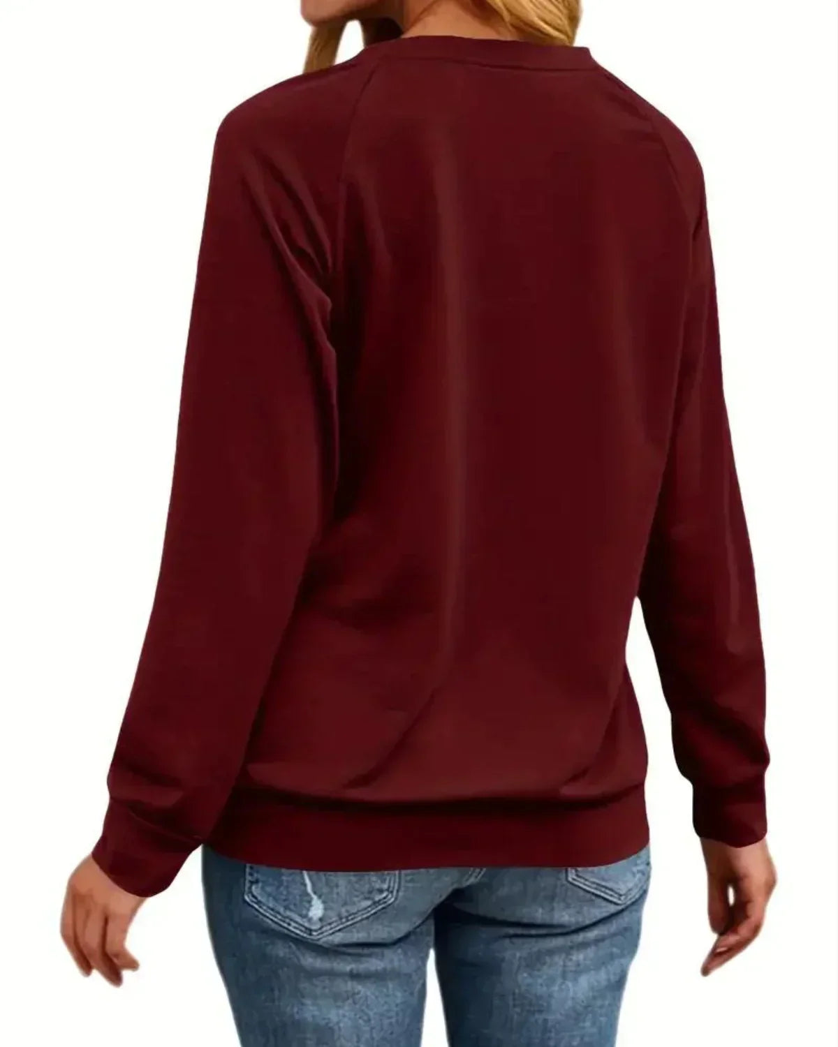 Sweater Festive Reindeer Print Soft Knit