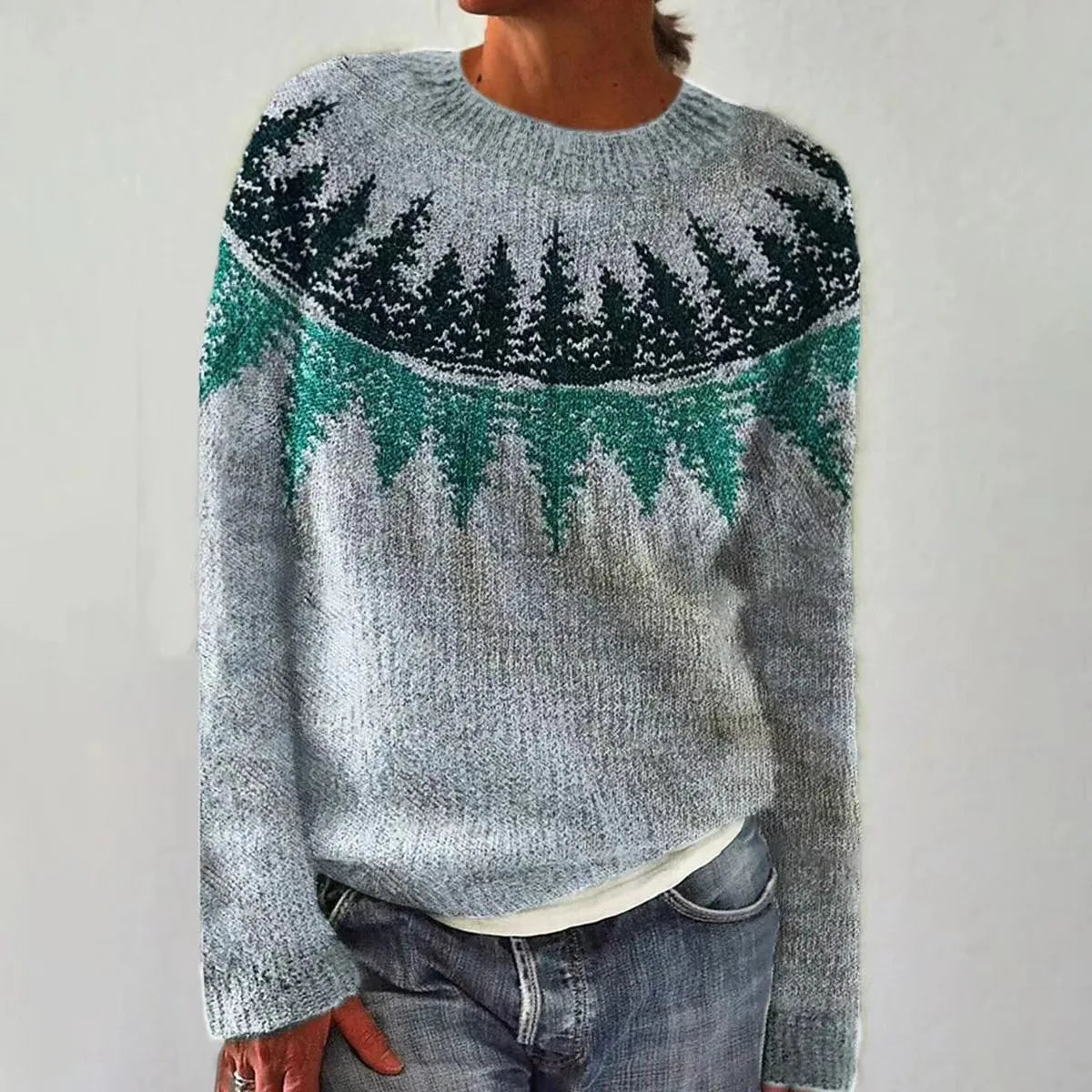 Sweater Loose Fit Nordic Pattern