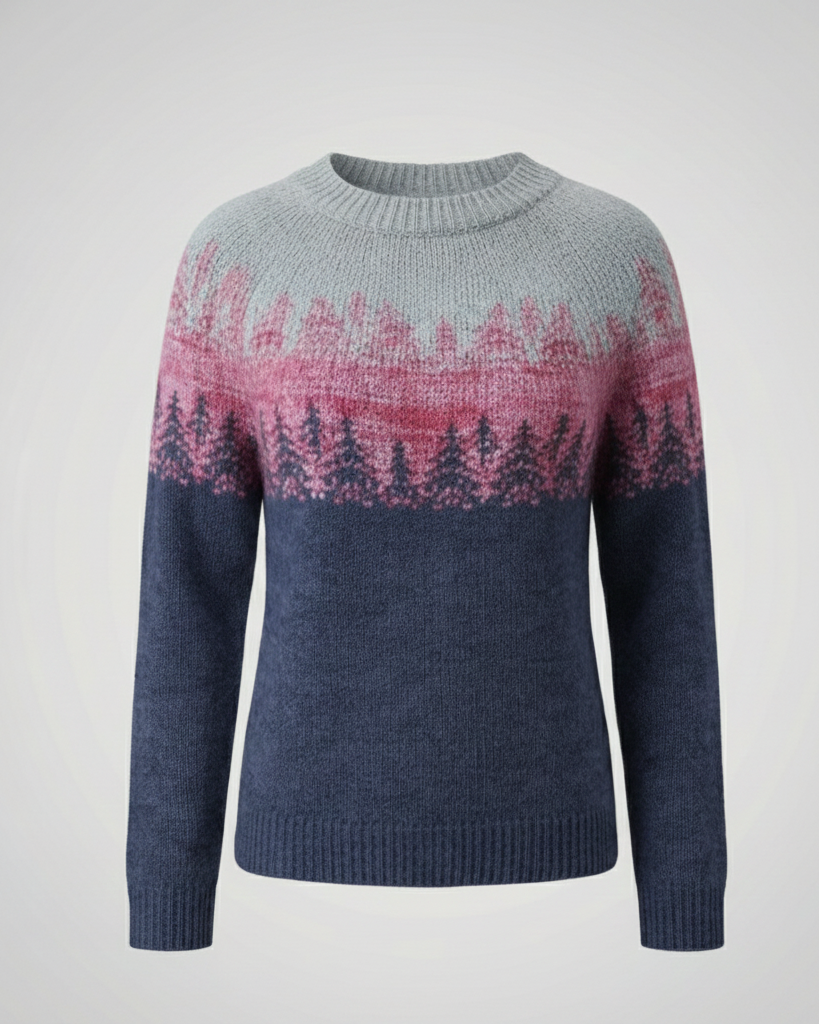 Sweater Nordic Pattern Warming Casual Fit