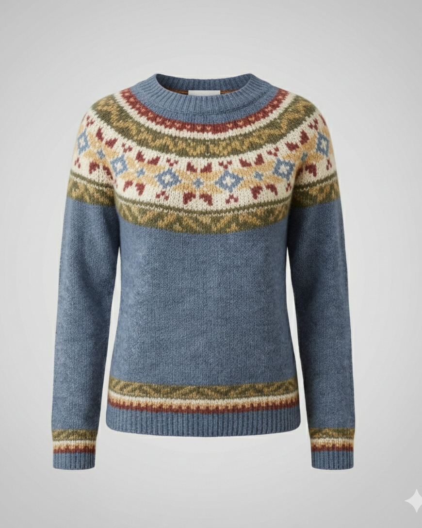 Sweater Nordic Pattern Warming Casual Fit