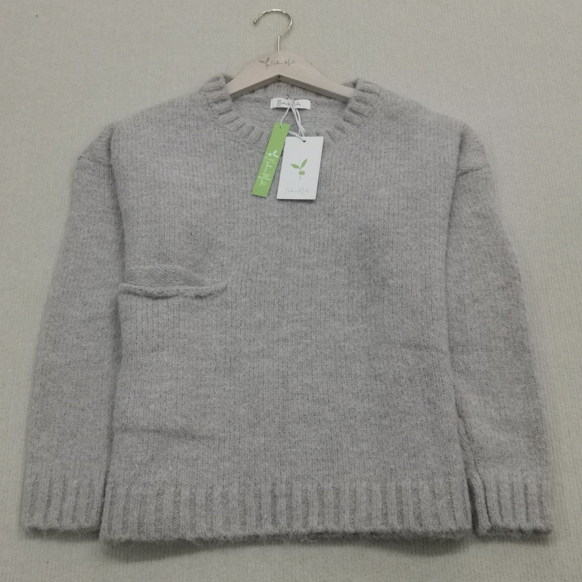 Sweater Oversized Chunky Cable Knit Front Pocket