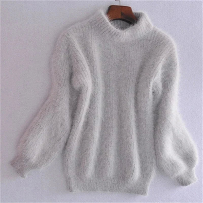 Sweater Oversized Open-Knit Crewneck