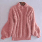 Sweater Oversized Open-Knit Crewneck