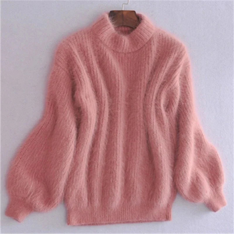 Sweater Oversized Open-Knit Crewneck