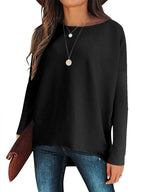 Sweater Oversized Ribbed Knit Cotton Blend