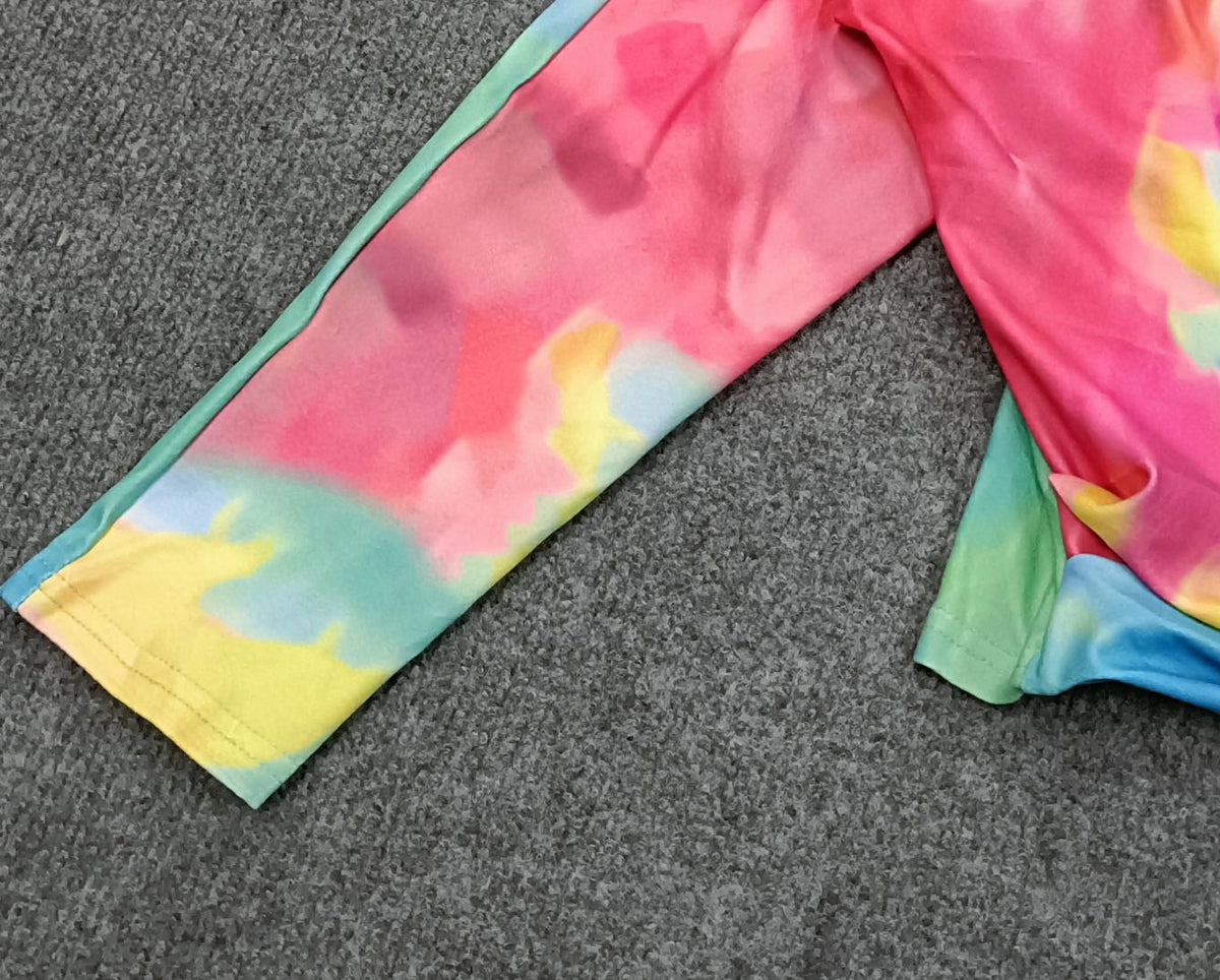 Sweater Printed Knit Unique Neckline