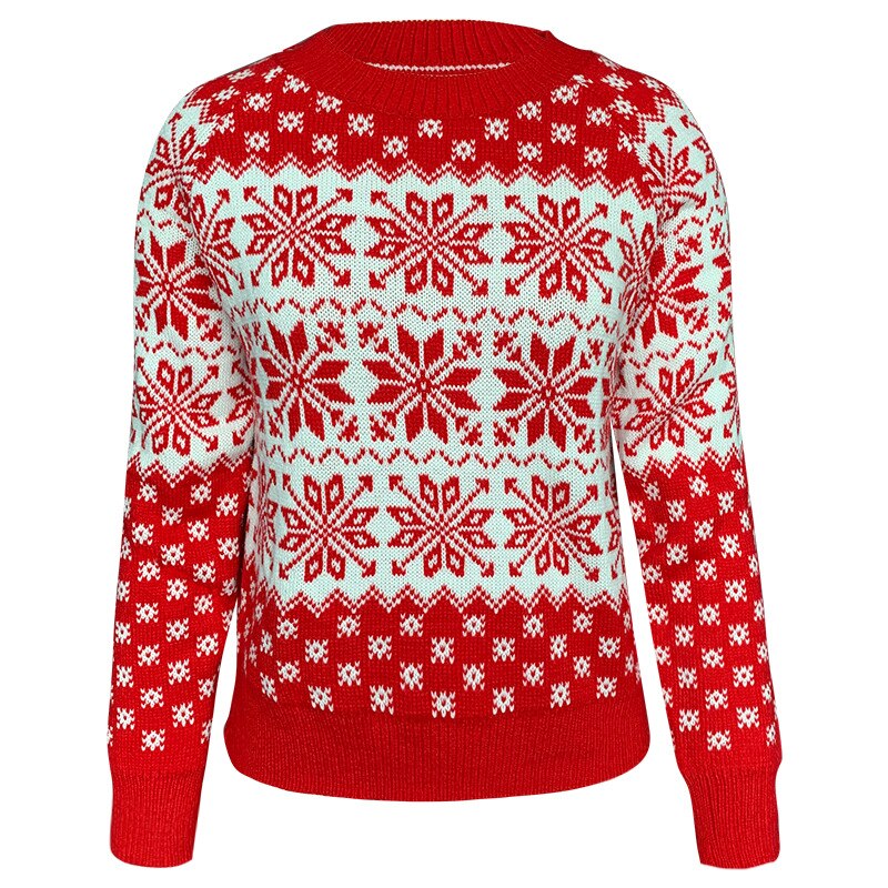 Sweater Snowflake Pattern Warm Comfortable Fit