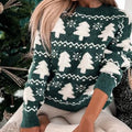 Sweater Soft Knit Christmas Tree Pattern