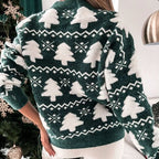 Sweater Soft Knit Christmas Tree Pattern