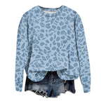 Sweatshirt Oversized Leopard Print Pullover