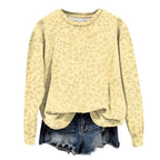 Sweatshirt Oversized Leopard Print Pullover