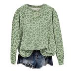 Sweatshirt Oversized Leopard Print Pullover
