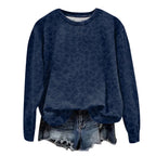 Sweatshirt Oversized Leopard Print Pullover