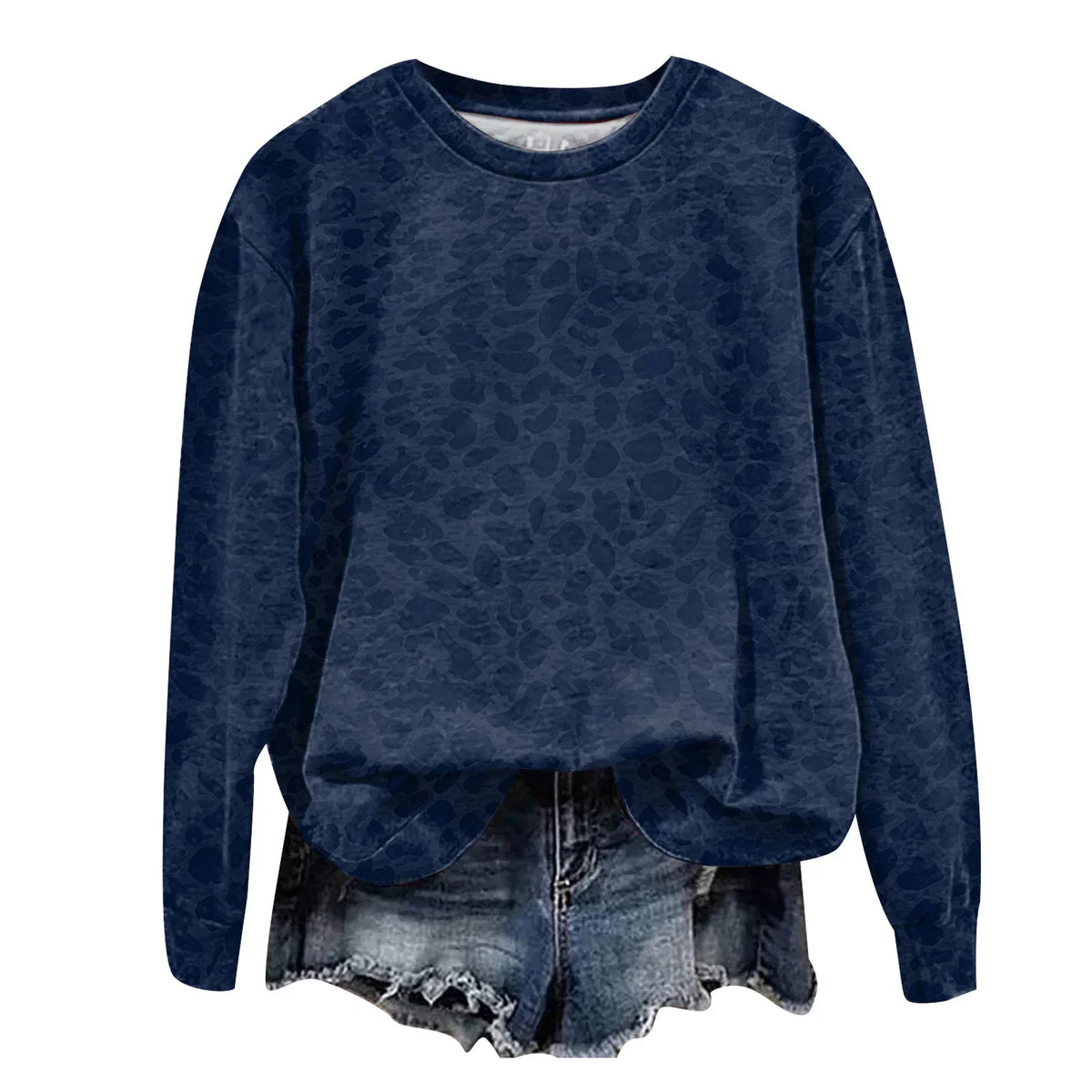 Sweatshirt Oversized Leopard Print Pullover