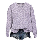Sweatshirt Oversized Leopard Print Pullover