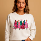 Sweatshirt Relaxed Fit Knit Festive Pattern