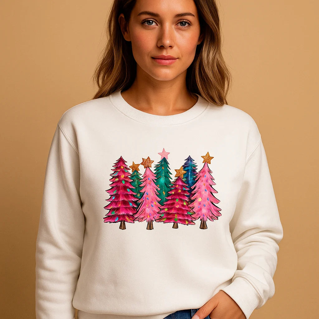 Sweatshirt Relaxed Fit Knit Festive Pattern