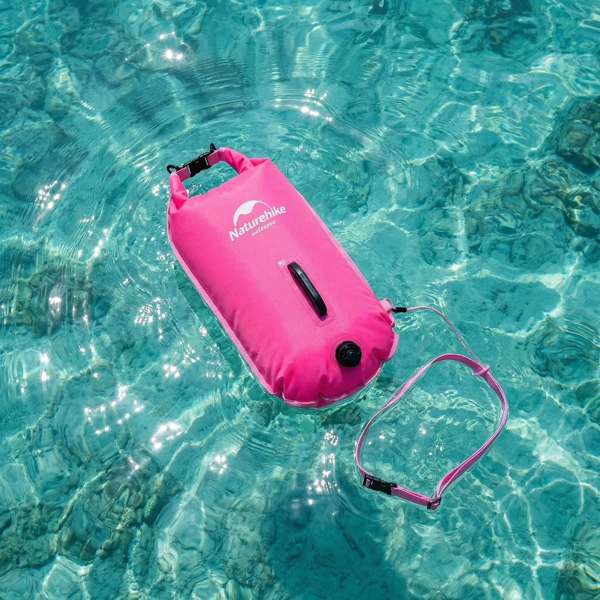 Swim Buoy Waterproof Compartment Adjustable Tow Line High-Visibility