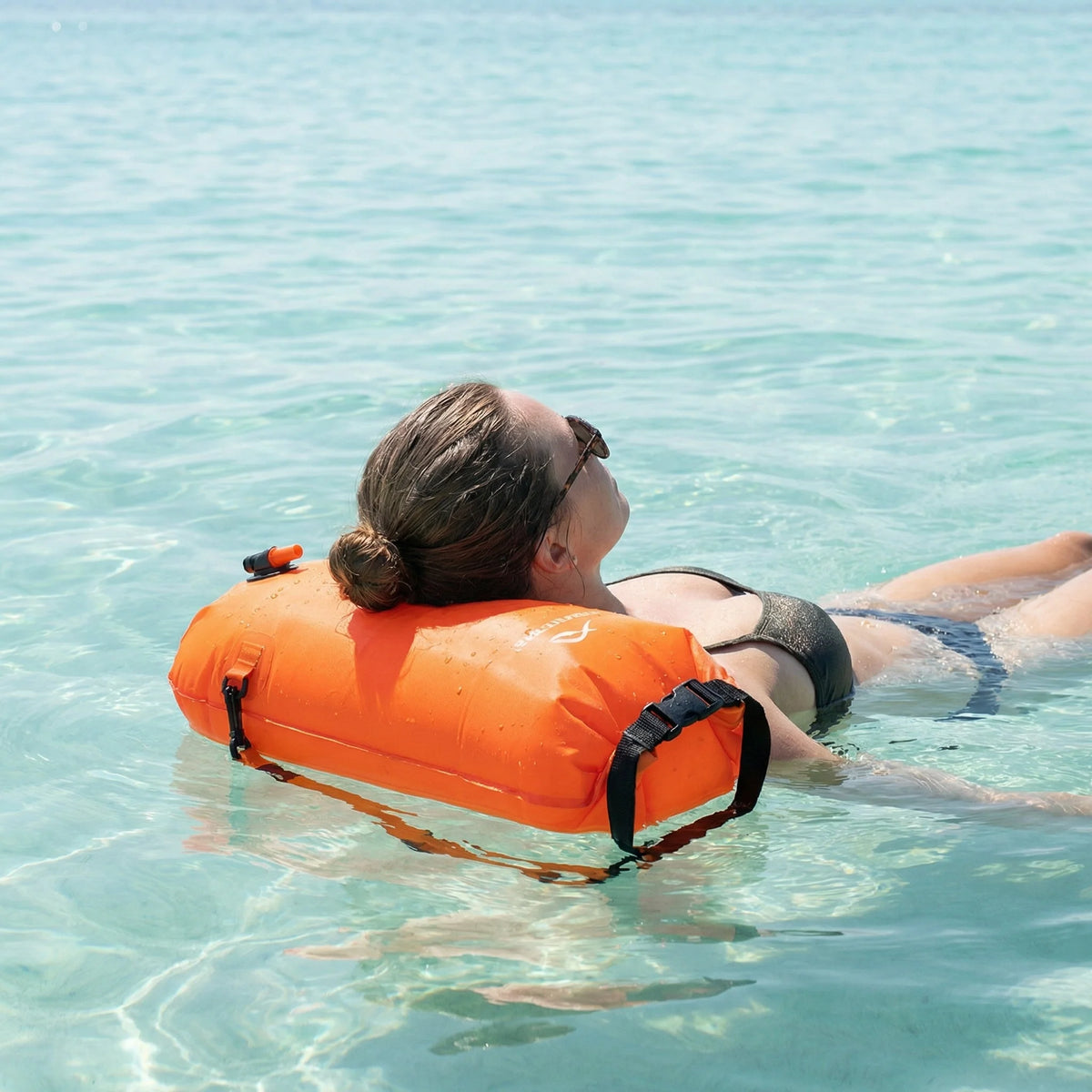 Swim Buoy Waterproof Compartment Adjustable Tow Line High-Visibility