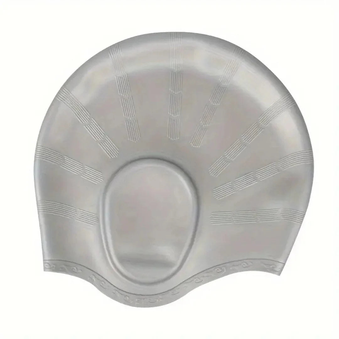 Swim Cap Silicone Ear Pockets Roomy Fit