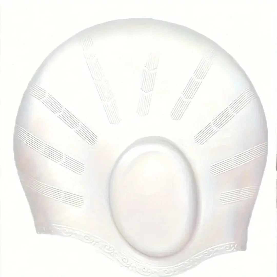 Swim Cap Silicone Ear Pockets Roomy Fit