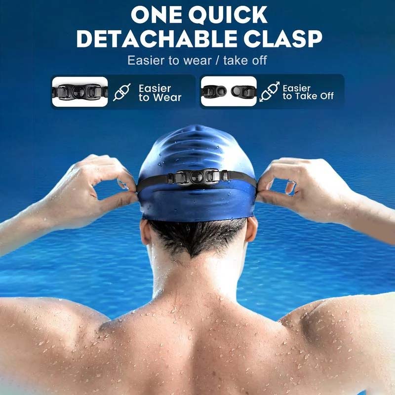 Swim Goggles Panoramic 180-Degree Anti-Fog Silicone Seal & Adjustable Strap