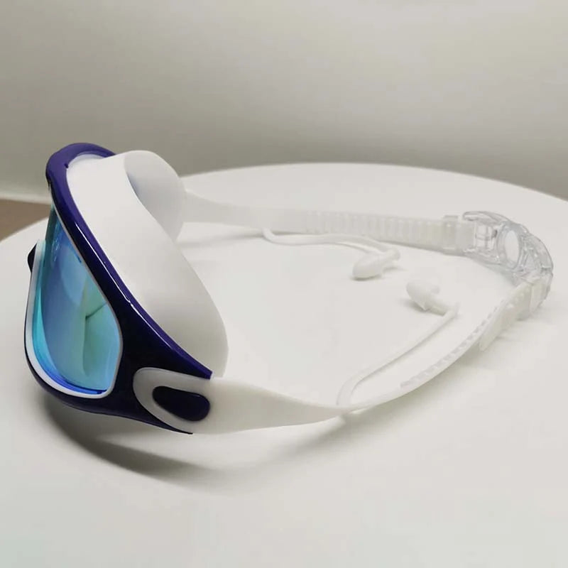 Swim Goggles Panoramic 180-Degree Anti-Fog Silicone Seal & Adjustable Strap