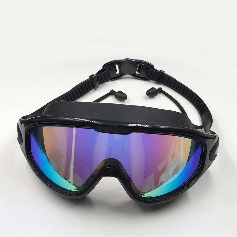 Swim Goggles Panoramic 180-Degree Anti-Fog Silicone Seal & Adjustable Strap