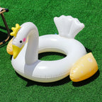 Swim Ring Inflatable Swan Durable PVC Lightweight