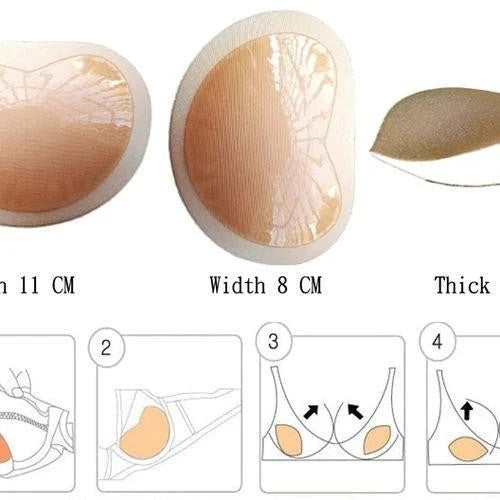 Swimwear Bra Pads Self-Adhesive Waterproof & Breathable